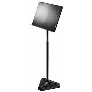 On Stage Orchestral Sheet Music Stand with Solid Bookplate &amp; Weighted Hex Base