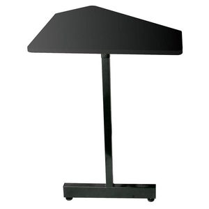 On Stage Workstation Corner Accessory Table in Black/Black Steel Frame