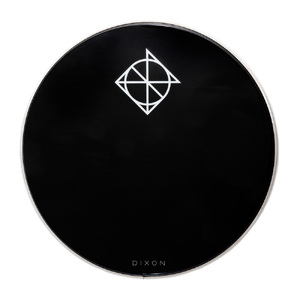 Dixon 18" Bass Drum Head Black with Muffler Ring, Resonant Side (0250mm)