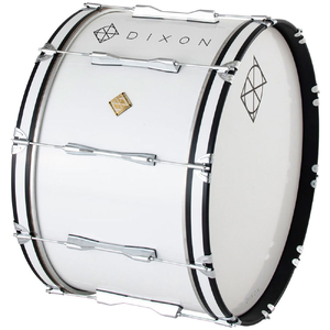 Dixon Wood Marching Bass Drum in White (26 x 14")