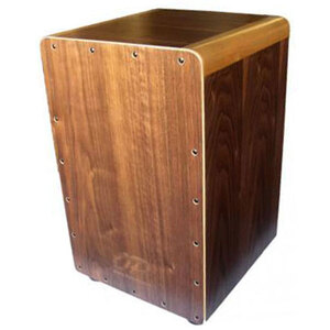 Opus Percussion Wooden Cajon in Walnut with Deluxe Carry Bag