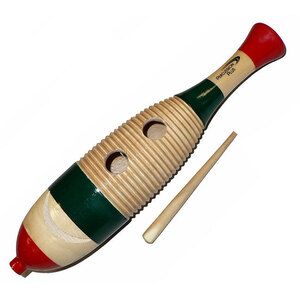 Percussion Plus Large Wooden Fish Shape Guiro in 3-Tone Finish
