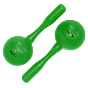 Percussion Plus Round Head Plastic Maracas in Green