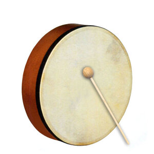 Percussion Plus 8" Handheld Frame Drum with Wooden Beater