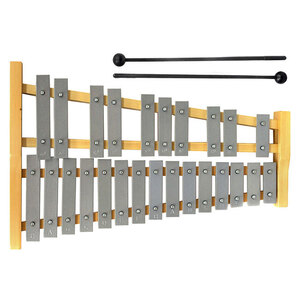Percussion Plus 25-Note Glockenspiel with Natural Wood Frame