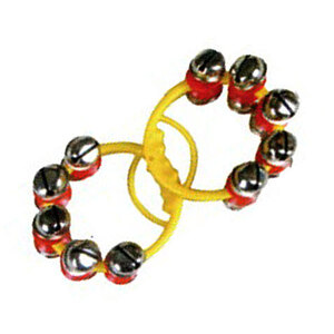 Percussion Plus 10-Sleigh Bells on Plastic Handl