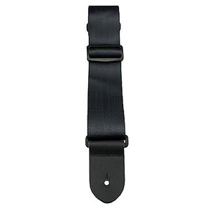 Perris 2" Black Seatbelt Style Guitar Strap with Leather ends