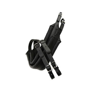 Perris Leather Padded Senior-Size Accordian Strap in Black