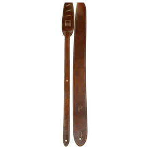 Perris 2" Chestnut Deluxe Soft Italian Leather Guitar Strap with Super Soft Suede backing