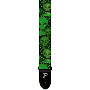 Perris 2" Polyester Green Aliens - Guitar Strap
