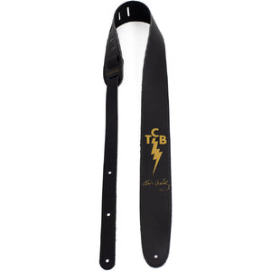 Perris 25" Leather "Elvis - TCB" High Res Print on Black Licensed Guitar Strap