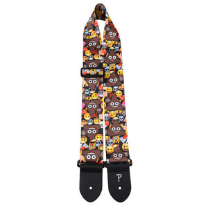 Perris 25" Polyester "Poop On Emoji Collage" Licensed Guitar Strap