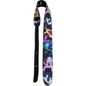 Perris 25" Leather "Elvis - Photos" High Res Print on Black Licensed Guitar Strap
