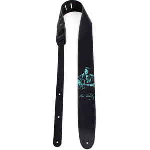 Perris 25" Leather "Elvis" High Res Print on Black Licensed Guitar Strap