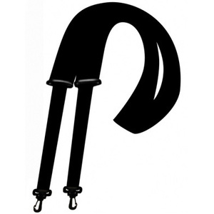 Perris 2" Poly Pro Webbing Banjo Strap Black with Plastic Hooks, 