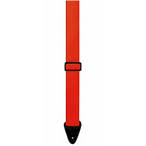 Perris 2" Poly Pro Red Guitar Strap with Leather ends