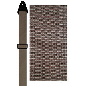 Perris 2" Poly Pro Silver Guitar Strap with Leather ends