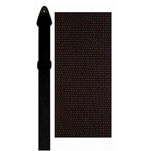 Perris 2" Poly Pro Black Guitar Strap with Leather ends