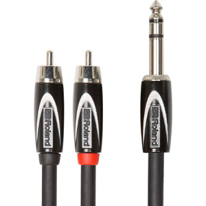 Roland RCC-10-TR2RV2 Interconnect TRS to 2RCA 10ft