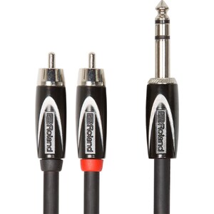 Roland RCC-5-TR2RV2 Interconnect TRS to 2RCA 5ft
