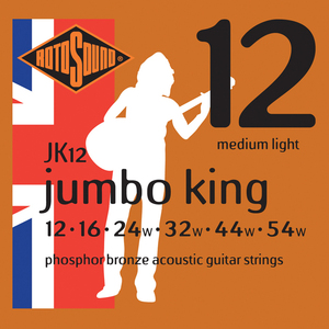 RotoSound JK12 Jumbo King Phosphor Bronze 12 - 54 String