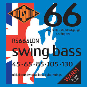 RotoSound RS665LDN Swing Bass 66 5 String 45-130 Nickel