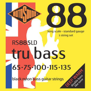 RotoSound RS885LD Tru Bass 88 Black Nylon 5 string 65-135
