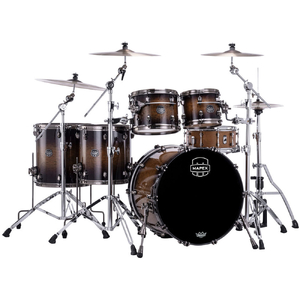 Mapex SE628XMBPZ Saturn Evolution Maple-Walnut Series 5-Pce Drum Kit in Exotic Violet Burst Lacquer 