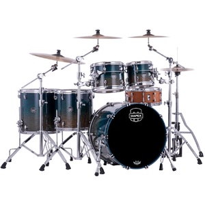 Mapex SE628XMOE Saturn Evolution Maple-Walnut Series 5-Pce Drum Kit in Exotic Aegean Fade 