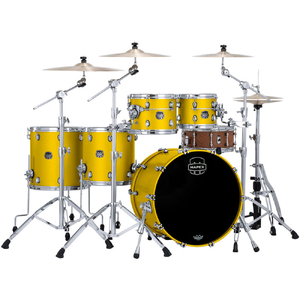 Mapex SE628XMPM Saturn Evolution Maple-Walnut Series 5-Pce Drum Kit in Tuscan Yellow Lacquer 