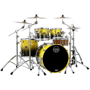 Mapex SR529XUJ Saturn Maple-Walnut Series 4-Pce Drum Kit in Sulphur Fade