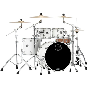 Mapex SR529XURM Saturn Maple-Walnut Series 4-Pce Drum Kit in Satin White