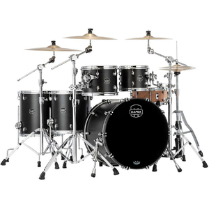 Mapex SR628XFB Saturn Maple-Walnut Series 5-Pce Drum Kit in Satin Black