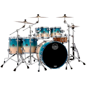Mapex SR628XUQ Saturn Maple-Walnut Series 5-Pce Drum Kit in Aqua Fade