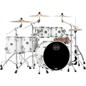 Mapex SR628XURM Saturn Maple-Walnut Series 5-Pce Drum Kit in Satin White