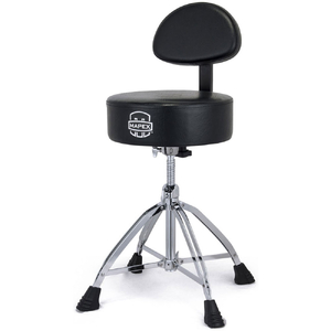 Round Top Drum Throne w/ Backrest and Double Bra