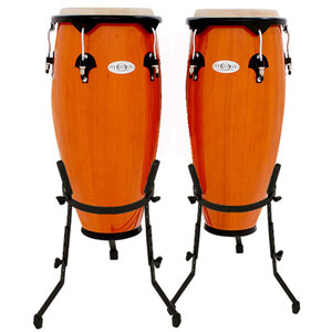 Toca 10 &amp; 11" Synergy Series Wooden Conga Set in Amber