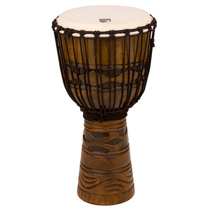 Toca Origins Series Wooden Djembe 12" Synthetic Head in African Mask 