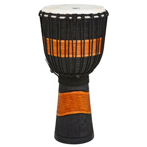 Toca Street Carved Series Wooden Djembe 10" Synthetic Head in Black &amp; Brown