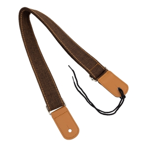 Tiki Cotton &amp; Linen Ukulele Strap in Brown