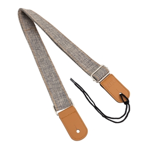 Tiki Cotton &amp; Linen Ukulele Strap in Grey
