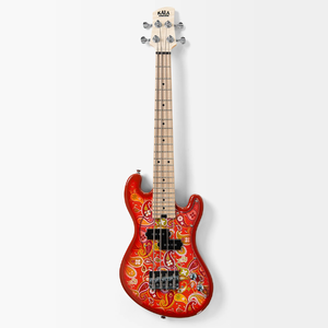 Kala Solid Body 4-String Fretted U•BASS - Paisley Orange Burst
