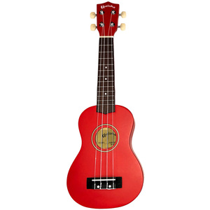 Kealoha Wooden Coloured Series Soprano Ukulele with Bag in Red Finish