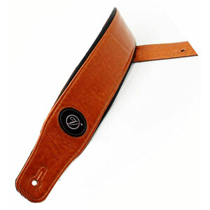 Vorson Padded Tan &amp; Black Leather Guitar Strap