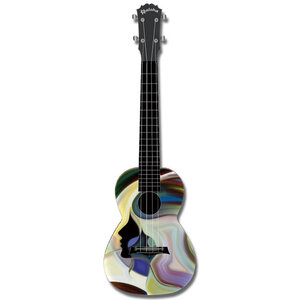 Kealoha "Ladyface" Design Concert Ukulele with Black ABS Resin Body