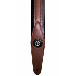 Vorson Black &amp; Brown Padded Leather Guitar Strap