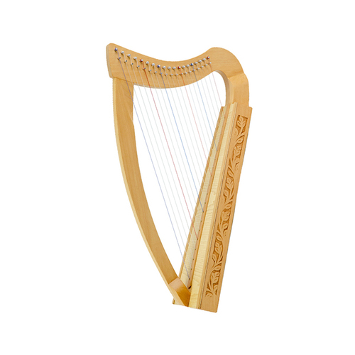 Pixie Harp 19 String Carved Leaning