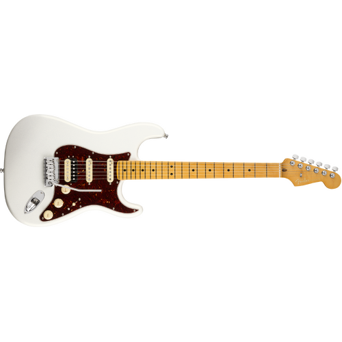 Fender American Ultra Series Stratocaster HSS Electric Guitar in Arctic Pearl