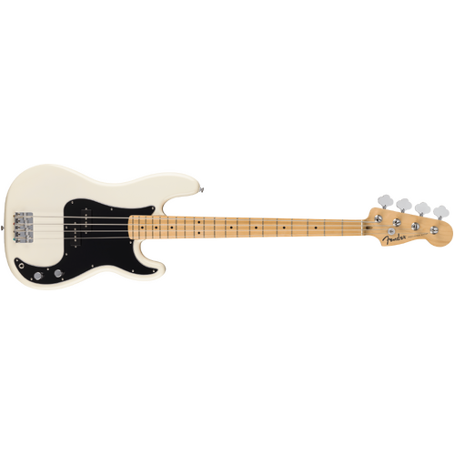 Standard Precision Bass®, Maple Fingerboard, Black Pickguard, Olympic White