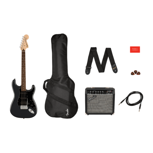 Affinity Series™ Stratocaster® HSS Pack, Laurel Fingerboard, Charcoal Frost Metallic, Gig Bag, 15G - 240V AU